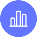An icon image of bar graph that represents the revenue growth benefit of brightwheel.