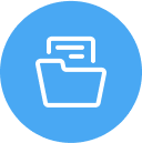 An icon image of documents that represents childcare center management tools in brightwheel.